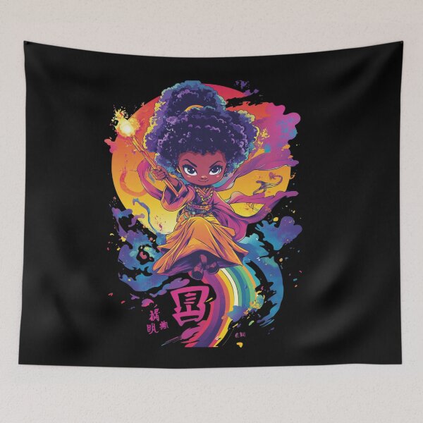 Item preview, African American Cute Chibi Witch designed and sold by PrintsByFrank.