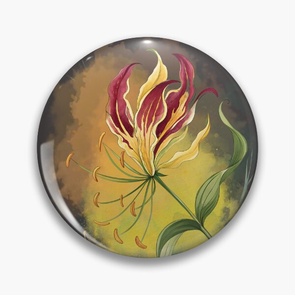 Item preview, A stylized Flame Lily illustration designed and sold by MvuuStudio.