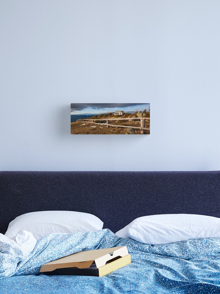 Thumbnail 1 of 3, Canvas Print, Craig's Hut, Winter Afternoon, Mt Stirling, Australia designed and sold by Chockstone.