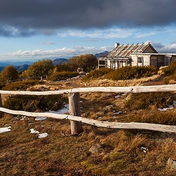 Artwork thumbnail, Craig's Hut, Winter Afternoon, Mt Stirling, Australia by Michael Boniwell