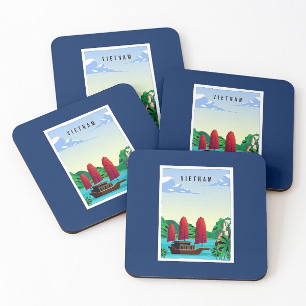 Item preview, HALONG BAY: Vintage Vietnam Travel and Tourism Advertising Print designed and sold by posterbobs.