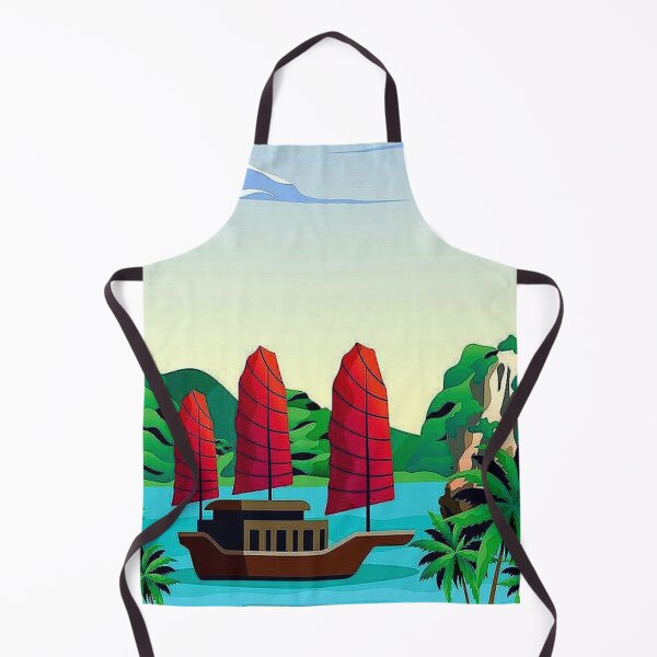 Item preview, HALONG BAY: Vintage Vietnam Travel and Tourism Advertising Print designed and sold by posterbobs.