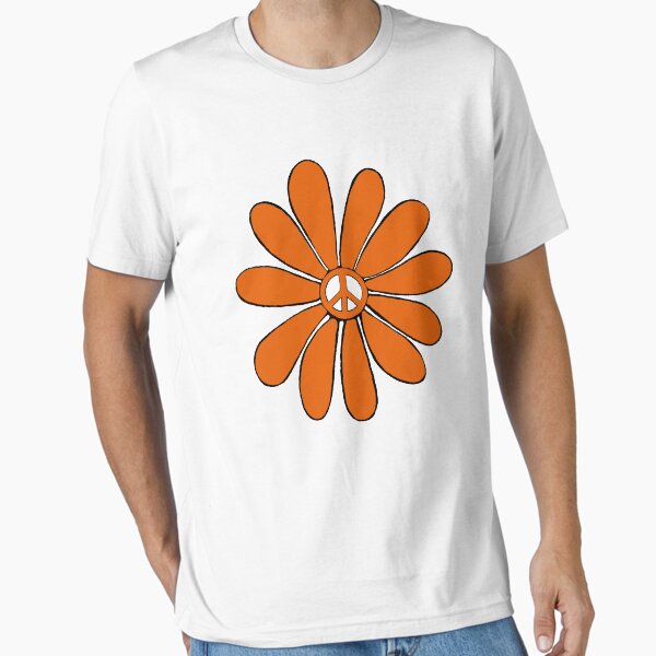 Item preview, Hippie Flower Power Peace Sign in Orange designed and sold by Swigalicious.