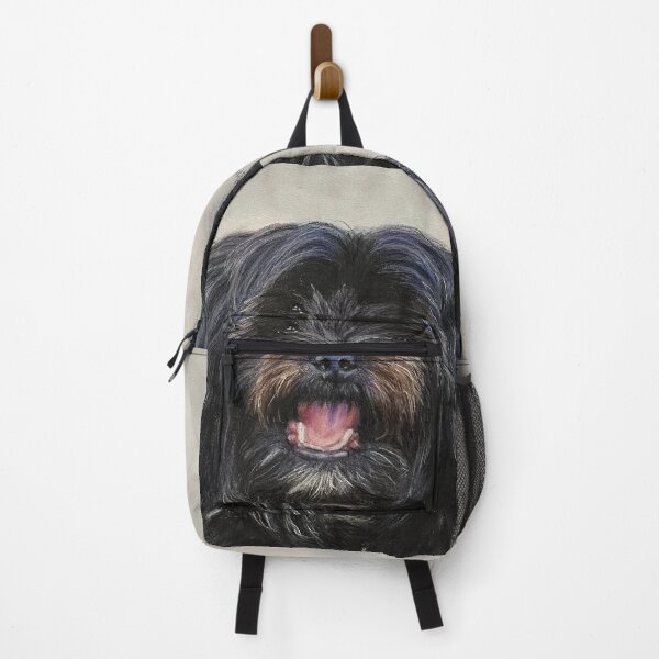 Item preview, Small black long haired dog designed and sold by NathBros.