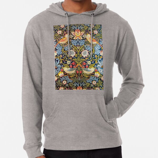 William Morris Strawberry Thief Design 1883 Lightweight Hoodie