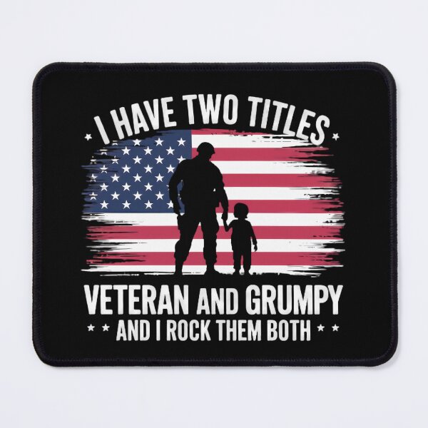 Item preview, Veteran and Grumpy Design – Funny Patriotic Humor for Proud Veterans designed and sold by GreenZenStudio.