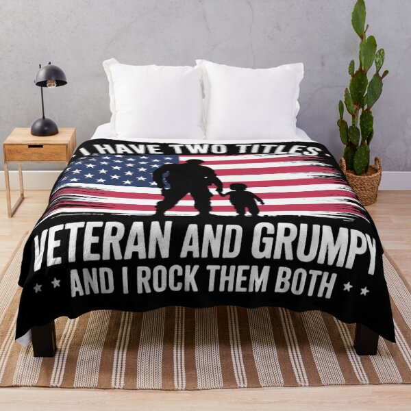 Item preview, Veteran and Grumpy Design – Funny Patriotic Humor for Proud Veterans designed and sold by GreenZenStudio.