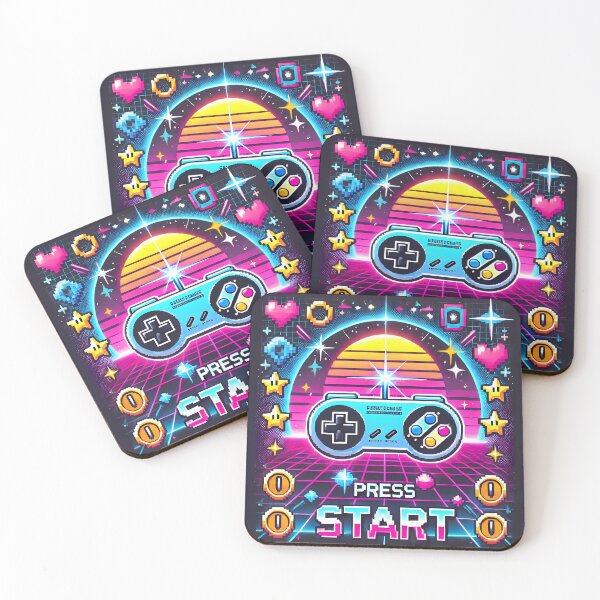 Item preview, Press Start - Retro Gaming Vibes designed and sold by Psychacharm.
