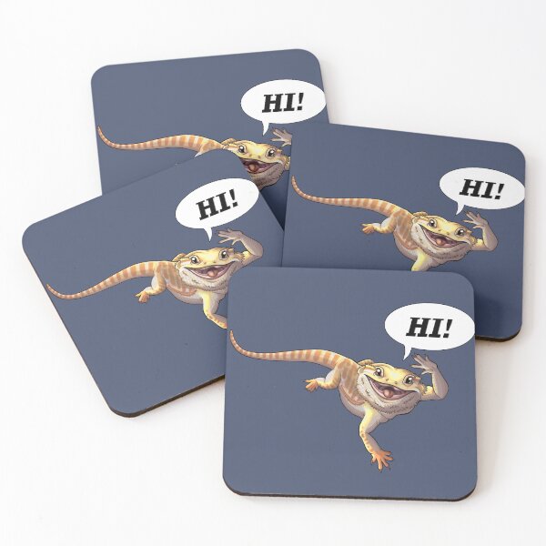 Item preview, Hi! Bearded Dragon Design Version 2 designed and sold by AMackInCheese.