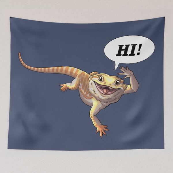 Item preview, Hi! Bearded Dragon Design Version 2 designed and sold by AMackInCheese.