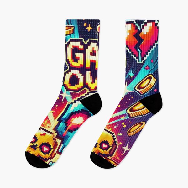 Item preview, Game Over - Pixel Skull Neon Chaos designed and sold by Psychacharm.