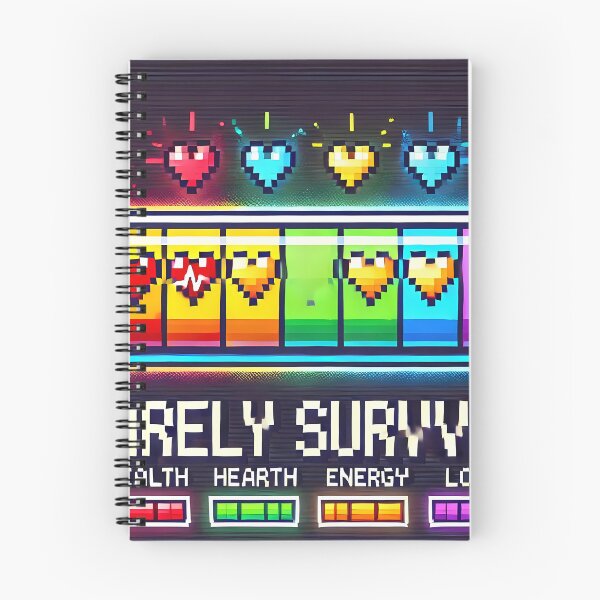 Aperçu de l'œuvre Survivre à peine – Conception de la barre de vie en pixels créée et vendue par Psychacharm.