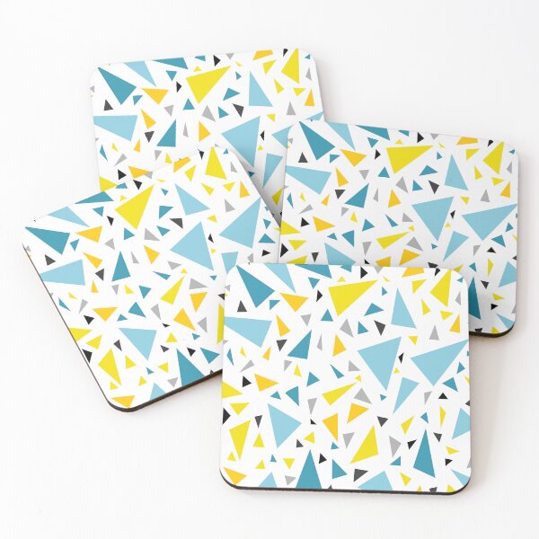 Item preview, Click to favorite design  Yellow and blue triangles on a white background abstract pattern  designed and sold by fuzzyfox.