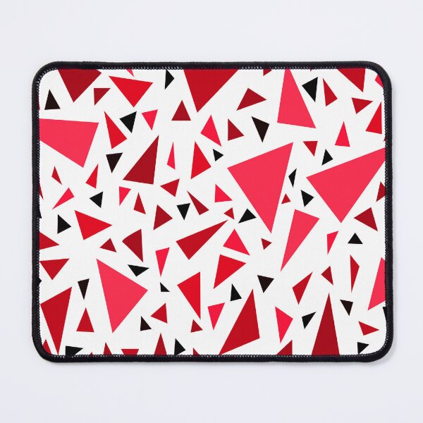 Item preview, crimson red triangles on white retro background designed and sold by fuzzyfox.