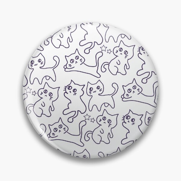 Item preview, Squiggly Kittens Pattern in Purple  designed and sold by CriaCreative.