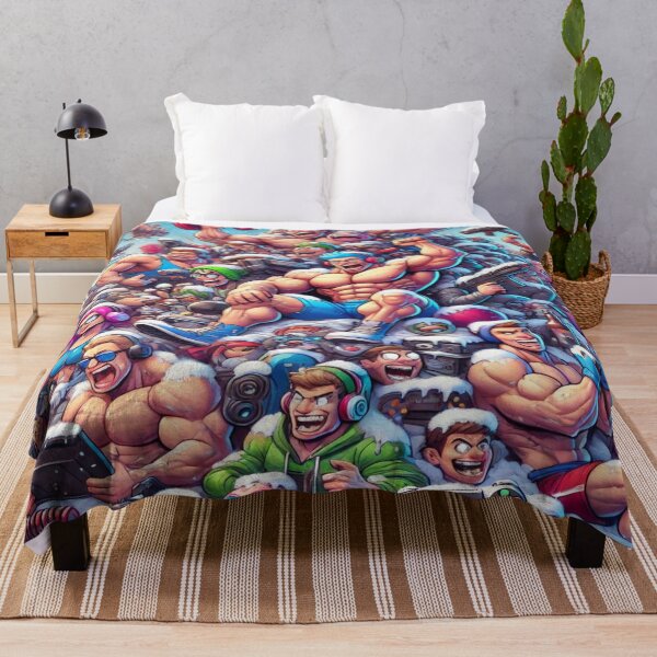 Item preview, Bodybuilders and Gamers in a Winter Chaos Scene designed and sold by Imaginarium of Chaos falcon88 .