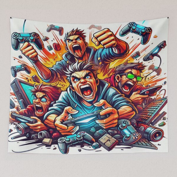 Item preview, Angry Gamers in a Chaotic Pile-Up designed and sold by Imaginarium of Chaos falcon88 .