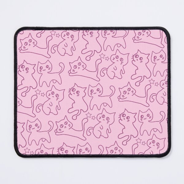 Artikelvorschau, Verschnörkeltes Kätzchenmuster in Pink entworfen und verkauft von CriaCreative.