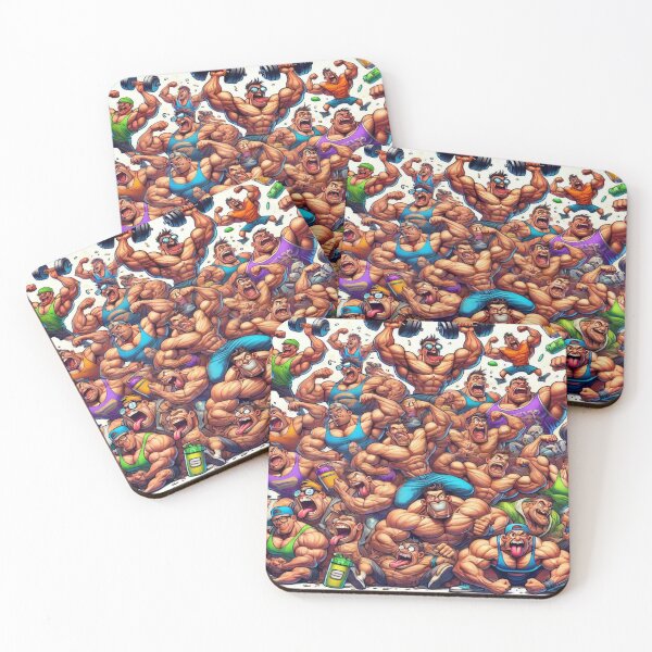 Item preview, Pile of Cartoon Bodybuilders in Wacky Poses designed and sold by Imaginarium of Chaos falcon88 .
