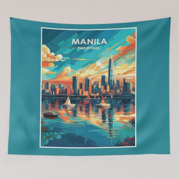 Item preview, Manila Philippines Vintage Travel and Tourism Advertising Print designed and sold by posterbobs.