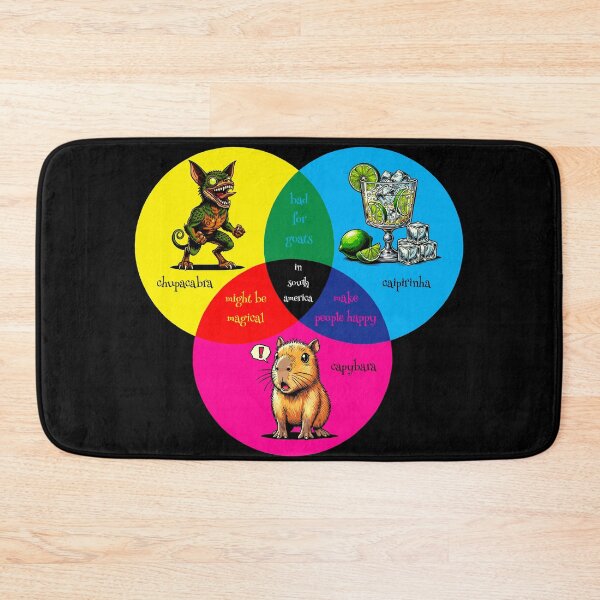 Item preview, Chupacabra, Capybara, and Caipirinha Venn Diagram designed and sold by Ghost on Toast.