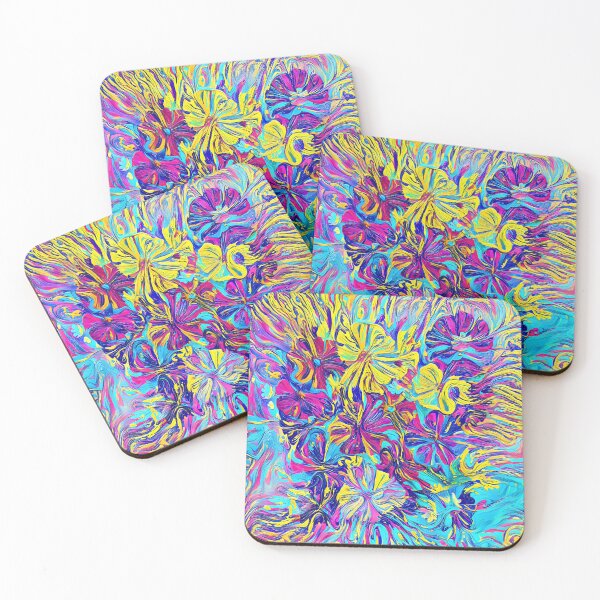 Item preview, Floral Cat Dreamscape of Electric Colors designed and sold by blackhalt.