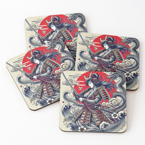Item preview, Samurai Warrior Woman 3 designed and sold by NightsageArt.