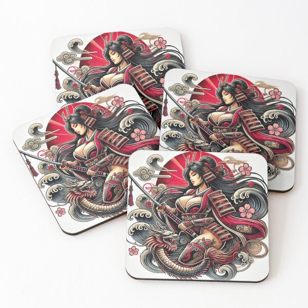 Item preview, Samurai Warrior Woman 1 designed and sold by NightsageArt.