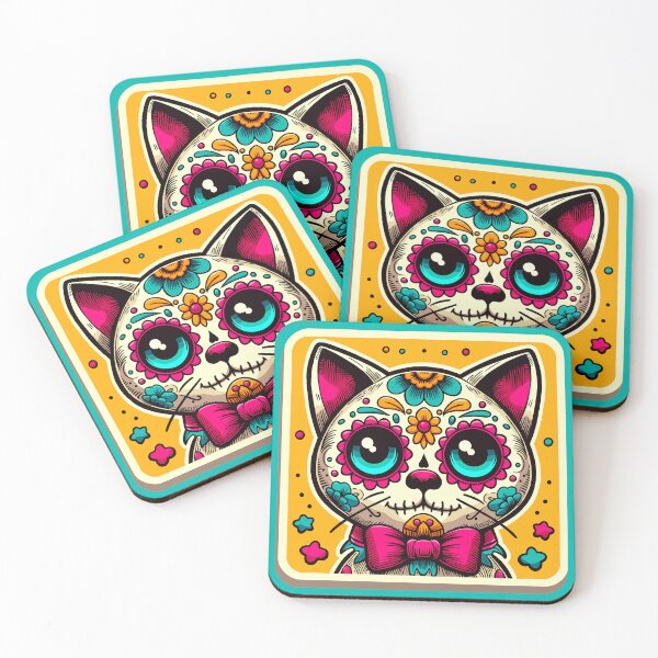 Item preview, Sugar Skull Cat | Day of the Dead designed and sold by Ghost on Toast.