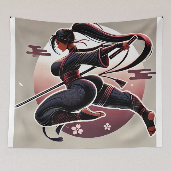 Item preview, Ninja Warrior Woman 1 designed and sold by NightsageArt.