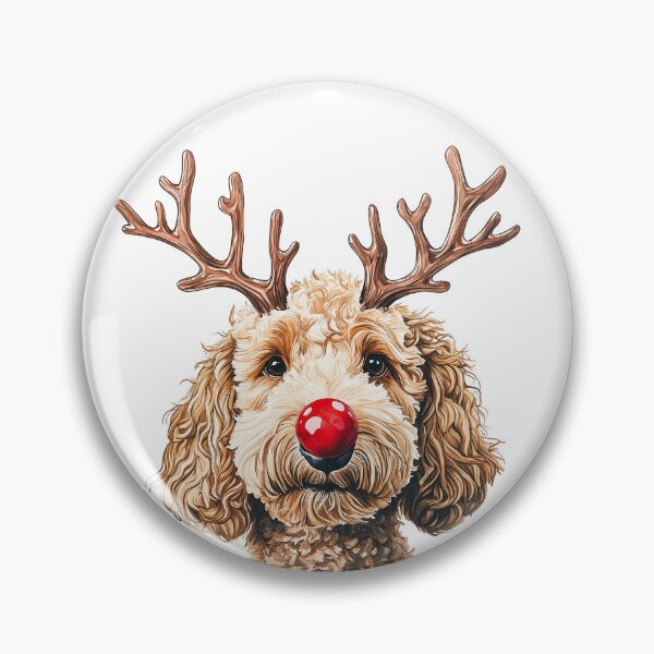Aperçu de l'œuvre Goldendoodle festif créée et vendue par rmcbuckeye.
