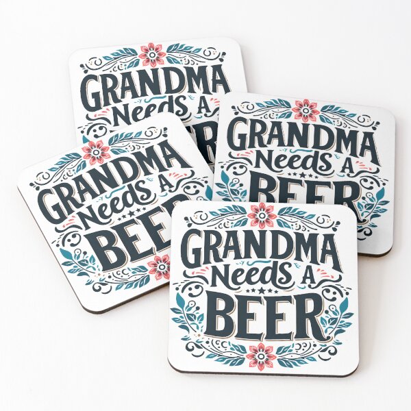 Item preview, Grandma Needs a Beer, typography designed and sold by maxmaj.