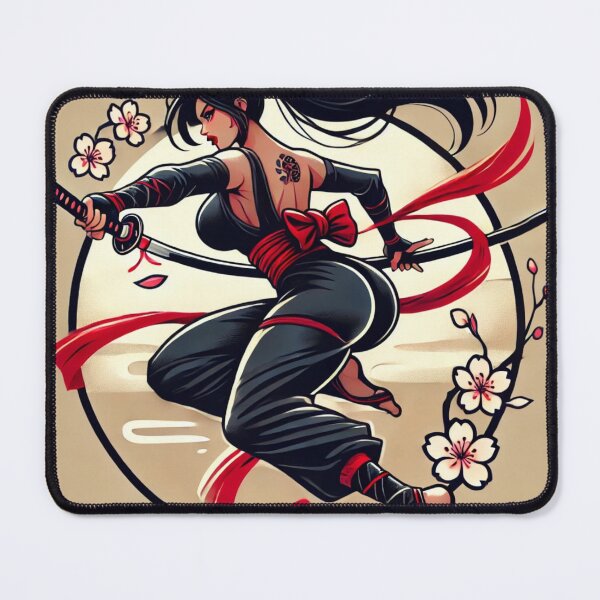 Item preview, Ninja Warrior Woman 3 designed and sold by NightsageArt.