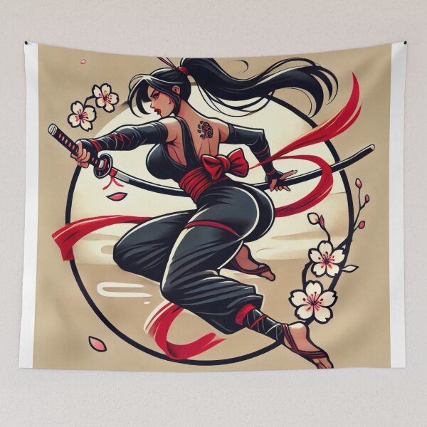 Item preview, Ninja Warrior Woman 3 designed and sold by NightsageArt.