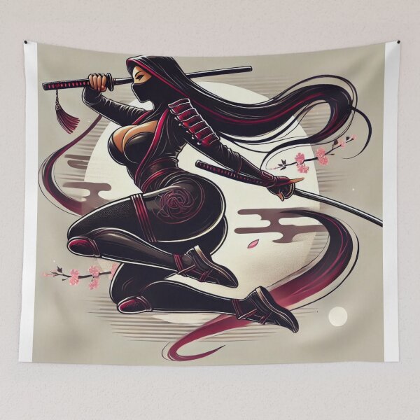 Item preview, Ninja Warrior Woman 2 designed and sold by NightsageArt.