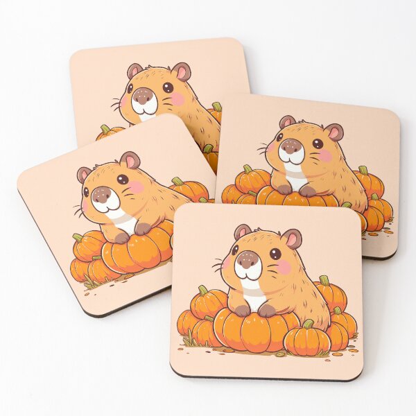 Item preview, Capybara In A Pumpkin Patch designed and sold by Ghost on Toast.