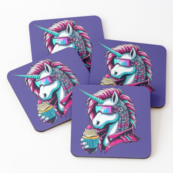 Item preview, Cyberpunk Unicorn Eating a Cupcake designed and sold by Ghost on Toast.
