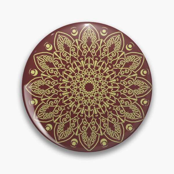 Item preview, Gold Flower Bloom Mandala designed and sold by cosmiccircles01.