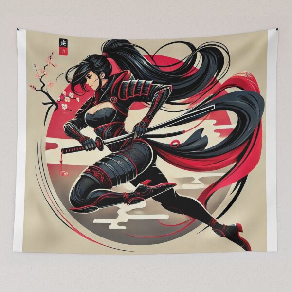 Item preview, Ninja Warrior Woman 4 designed and sold by NightsageArt.