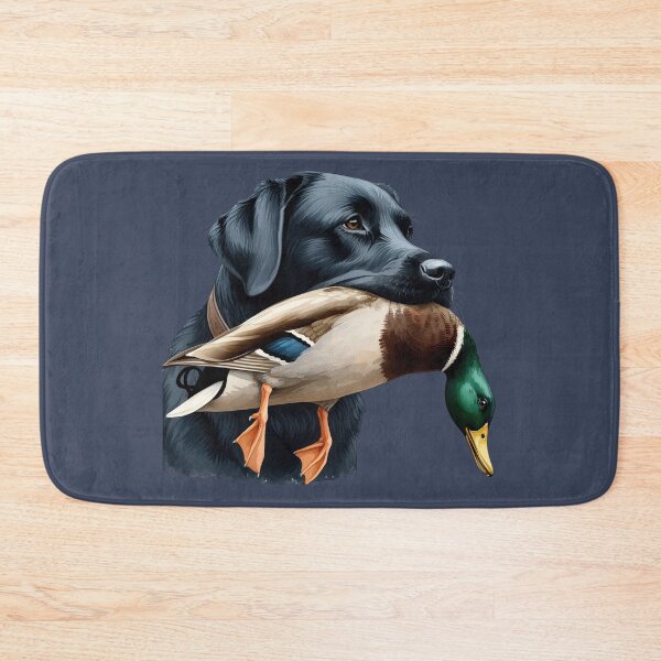 Item preview, Black Labrador Retriever with Duck  designed and sold by rmcbuckeye.