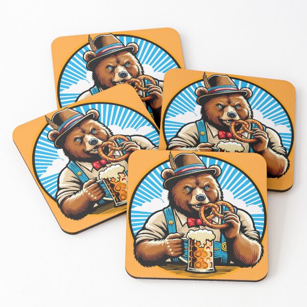 Item preview, Oktoberfest Bear with Beer and Pretzel designed and sold by Ghost on Toast.