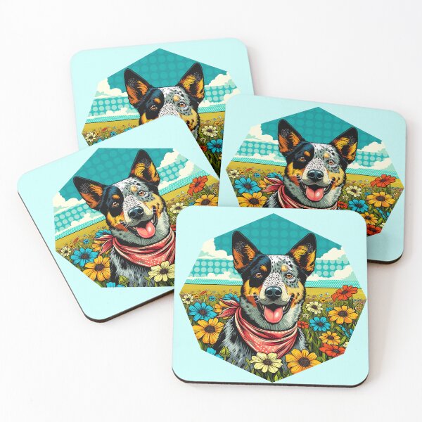 Item preview, Cattle Dog in a Field of Flowers designed and sold by Ghost on Toast.