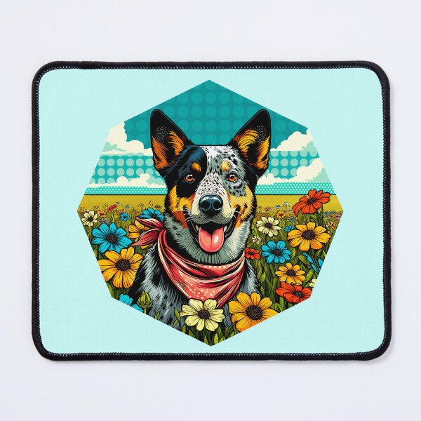 Item preview, Cattle Dog in a Field of Flowers designed and sold by Ghost on Toast.