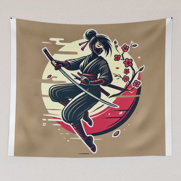 Item preview, Ninja Warrior Woman 6 designed and sold by NightsageArt.