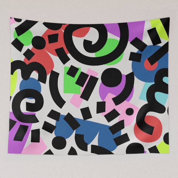 Item preview, Colorful abstract hand drawn pattern designed and sold by merupa.