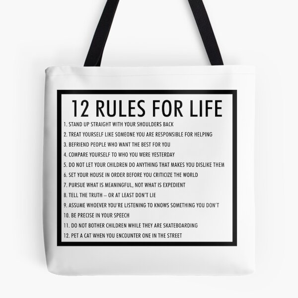 Item preview, 12 rules for life jordan peterson (version 1) designed and sold by QuoteSpirations.