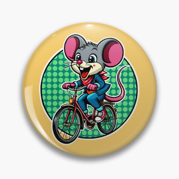 Item preview, Excited Mouse Riding a Bike designed and sold by Ghost on Toast.