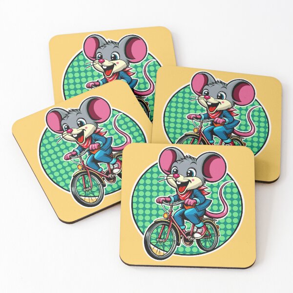 Item preview, Excited Mouse Riding a Bike designed and sold by Ghost on Toast.
