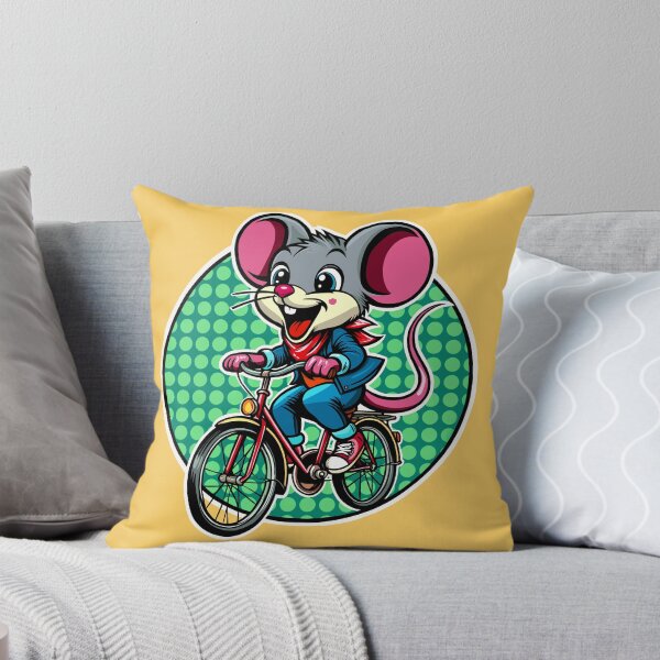 Item preview, Excited Mouse Riding a Bike designed and sold by Ghost on Toast.