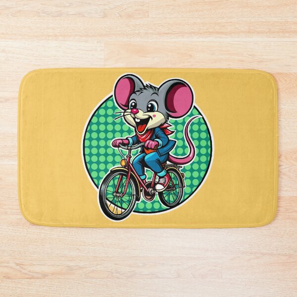 Item preview, Excited Mouse Riding a Bike designed and sold by Ghost on Toast.